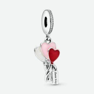 Pandora Dangle W/ Stiletto, Dress, Lipstick, Clear CZ & Enamel